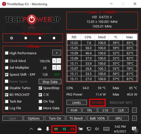 throttlestop power red|Power warning on ThrottleStop .